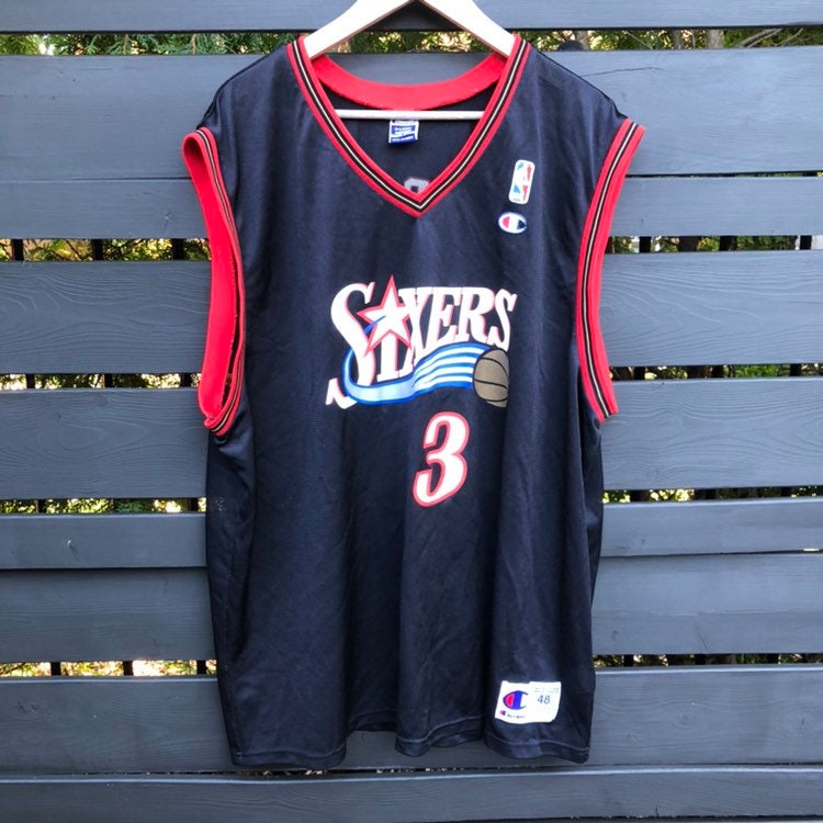 Allen Iverson #3 Philadelphia Sixers Nike Jersey Large. NBA Sewn Stitch