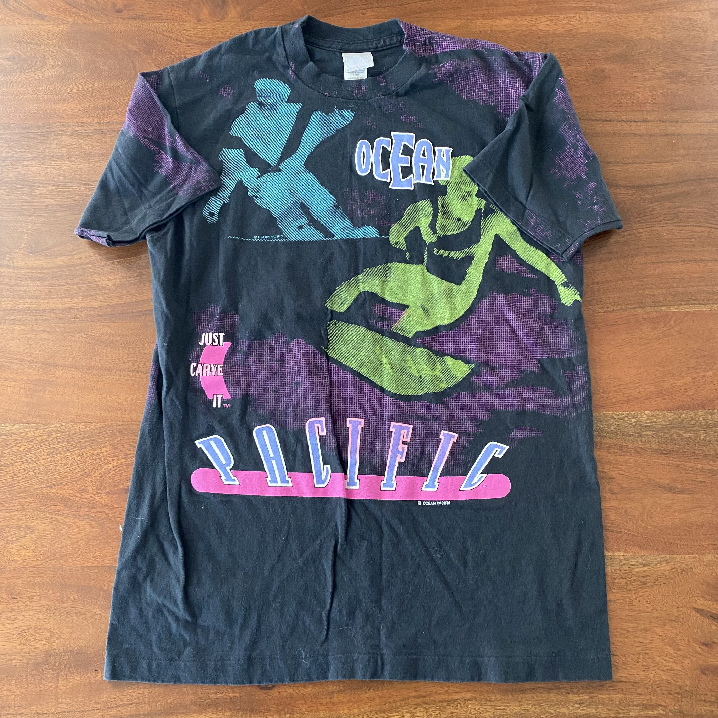 トップス Ocean Pacific All Over Pattern Print Tee Vintage 90s Ocean Pacific All Over Print T-shirt - L - Etsy