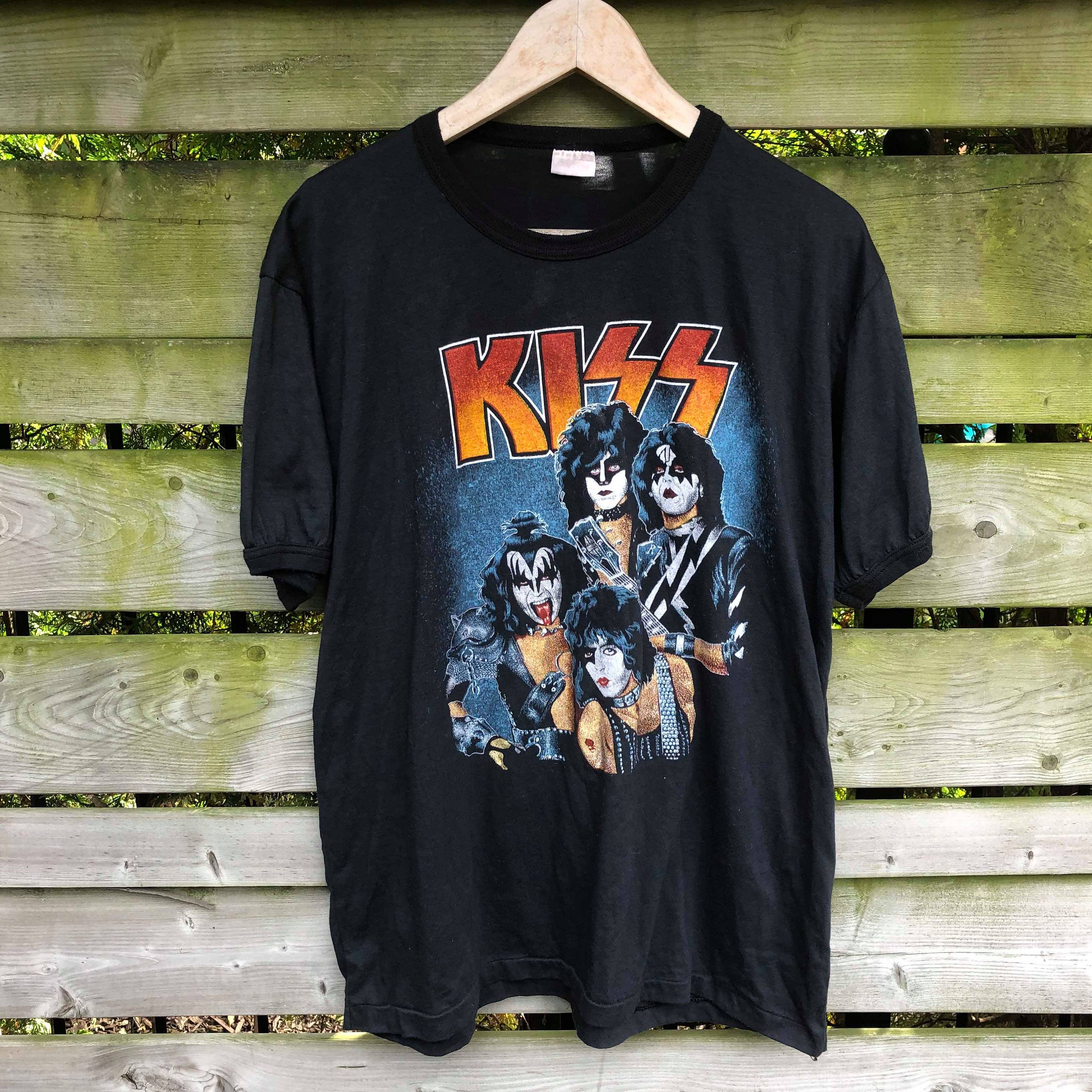 RARE Vintage Early '80s KISS Band T-shirt - Etsy 日本