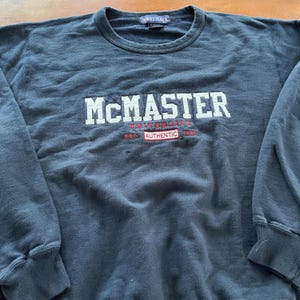Vintage McMaster University Crewneck Sweater Made in Canada