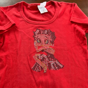 Vintage Woman’s Betty Boop Bedazzled Tshirt