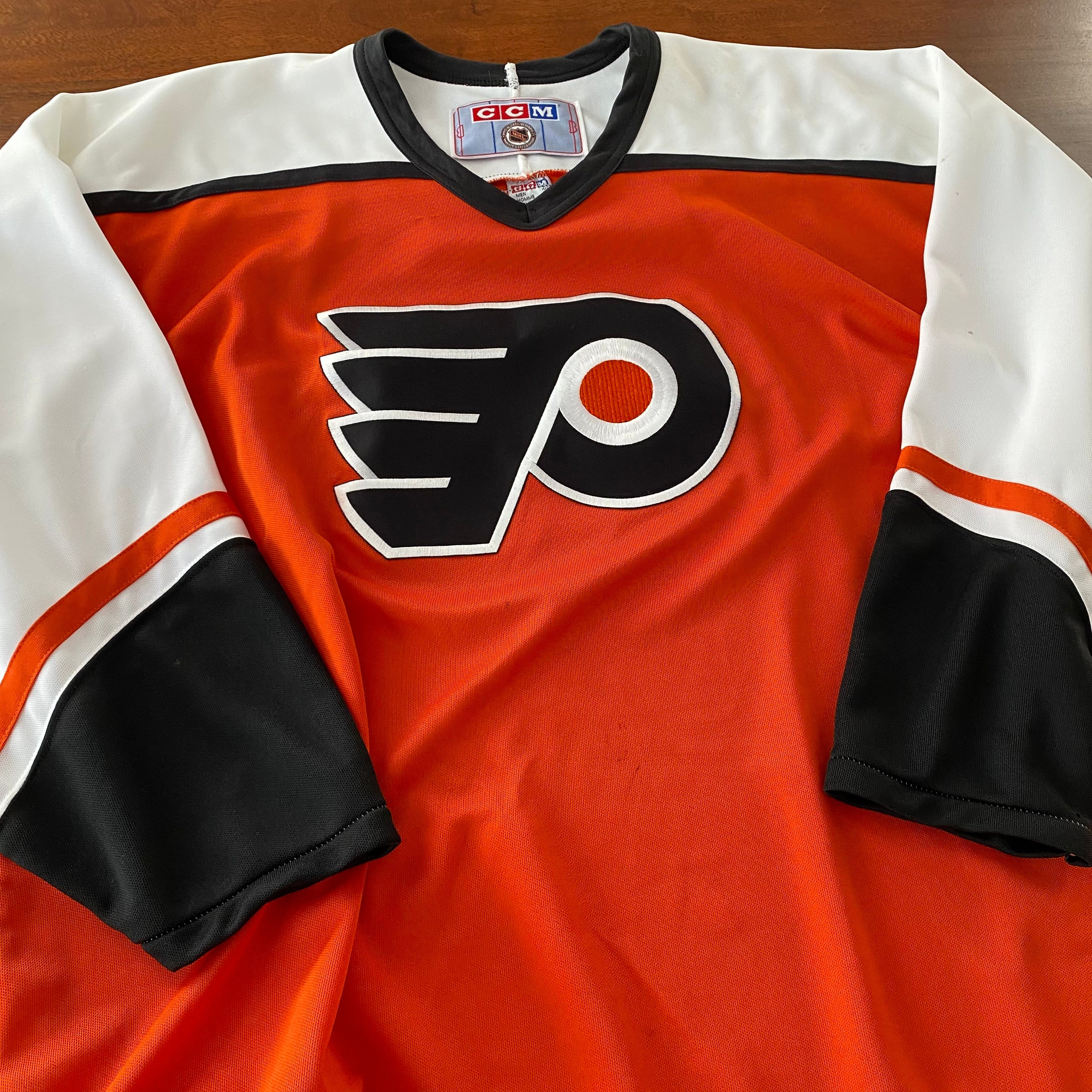 RICK TOCCHET PHILADELPHIA FLYERS VINTAGE 1980'S AUTHENTIC CCM JERSEY ADULT  LARGE