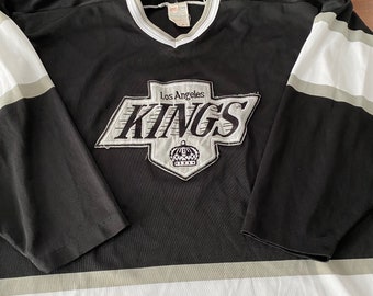 Vintage Los Angeles Kings Sweatshirt Large Black 1990s NHL Hockey