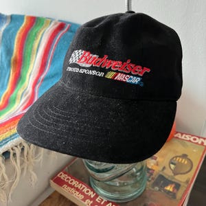 Vintage Budweiser Racing NASCAR Hat Made in USA - Etsy