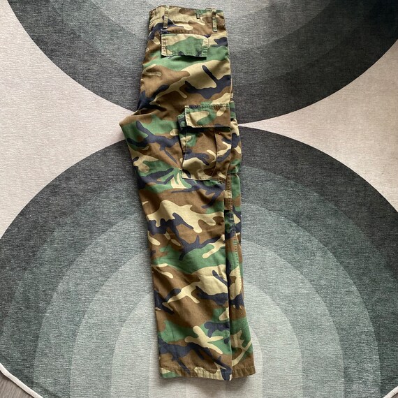 Vintage Woodland camouflage Military Issue Pants … - image 2