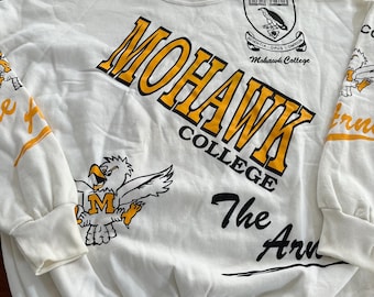 Vintage RARE Mohawk College Hamilton, Ontario Crewneck Sweater Made in Canada