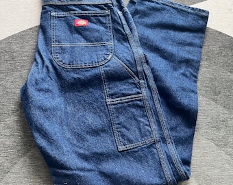 Vintage Indigo Blue Dickies Carpenter Jeans 34x36