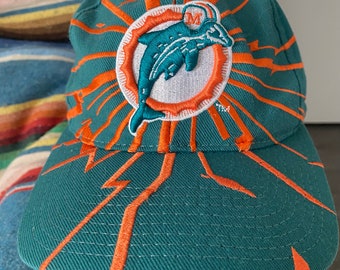 応援グッズ 90s VINTAGE MIAMI DOLPHINS PROLINE Vintage Starter Proline Miami Dolphins Shatter Shockwave Hat