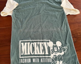 Camiseta vintage de Mickey Mouse con una sola costura fabricada en Canadá