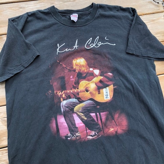 Vintage Mid-90s Kurt Cobain Nirvana MTV Unplugged T-shirt - Etsy