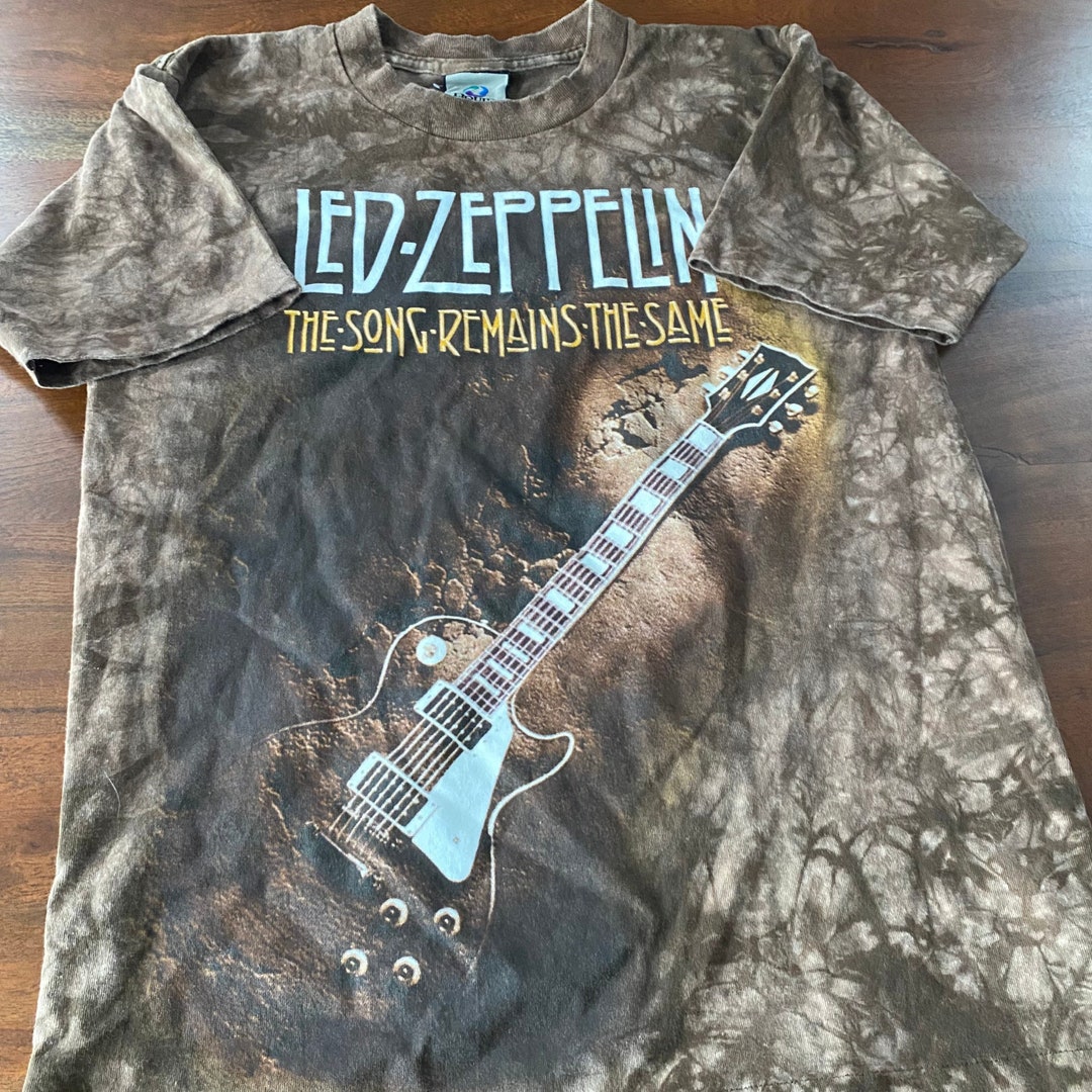 Vintage 90s Liquid Blue Led Zeppelin Tshirt Made in USA Etsy