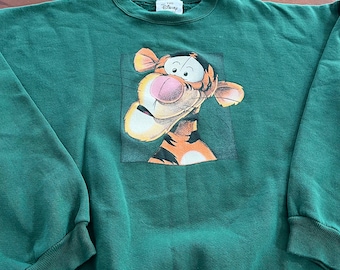 Vintage Disney Tiger Winnie The Pooh Crewneck Sweater Made in USA