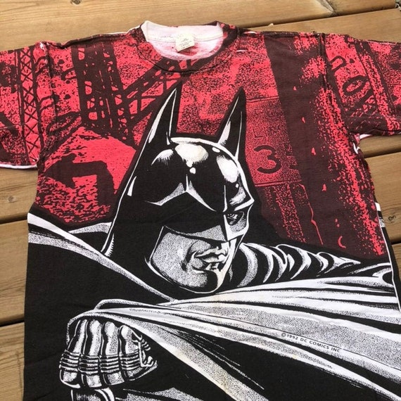 1992 DC Comics Vintage Batman Allover Print Graphic T-shirt - Etsy