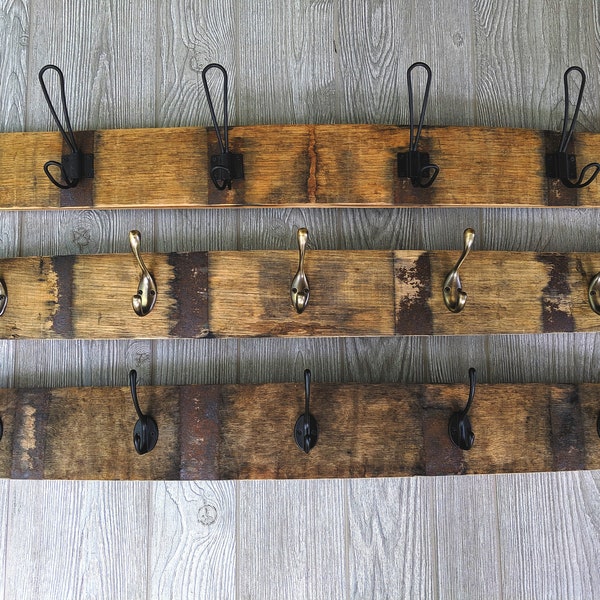 Coat Rack  | Barrel Stave Coat Rack | Whiskey Barrel | Wall Mount Coat Rack | Coat Rack Wall Mount | Barrel Stave | Whisky