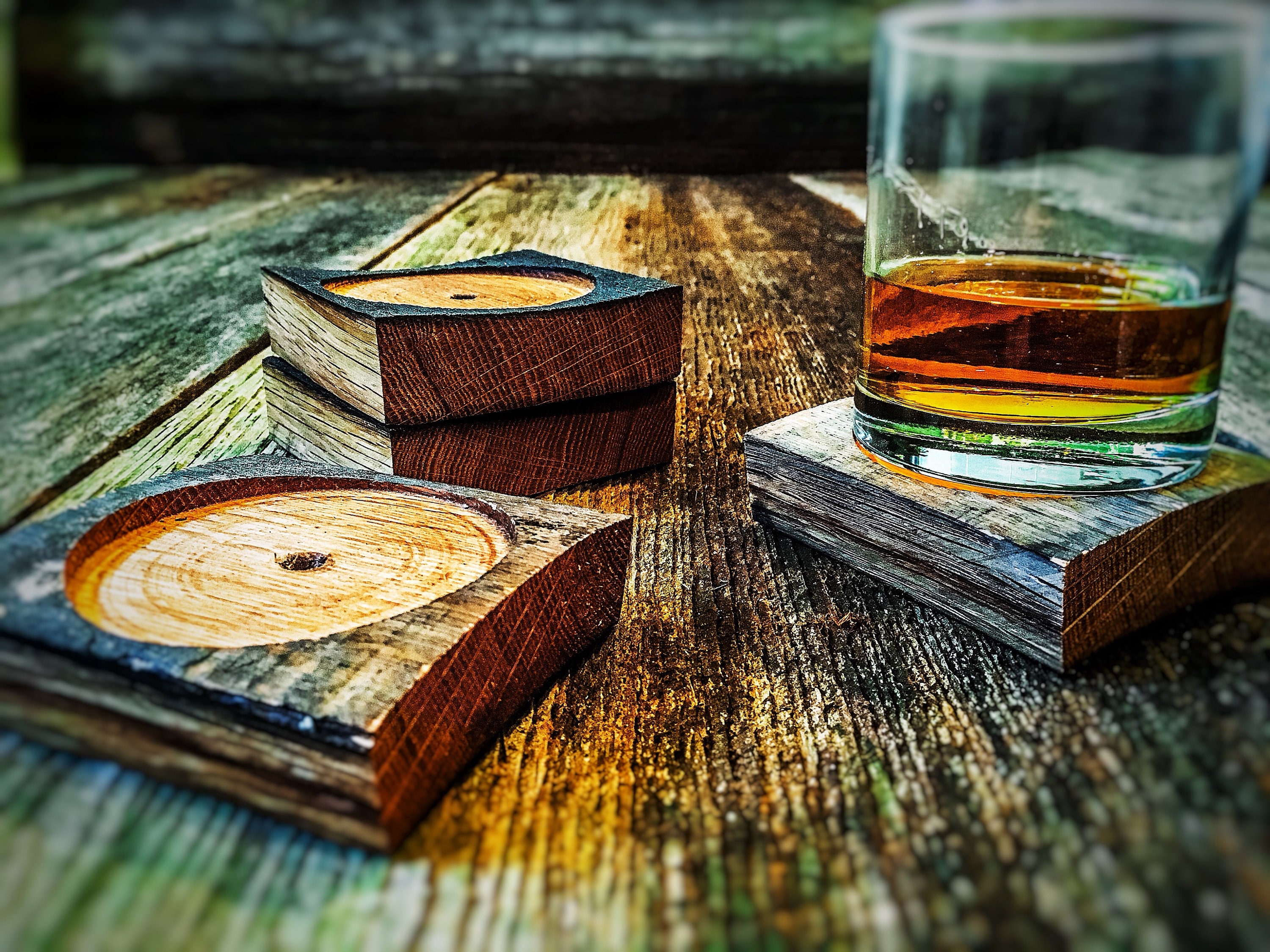 Bourbon Barrel Gifts Bourbon Barrel Stave Wood Coaster Set Etsy Singapore