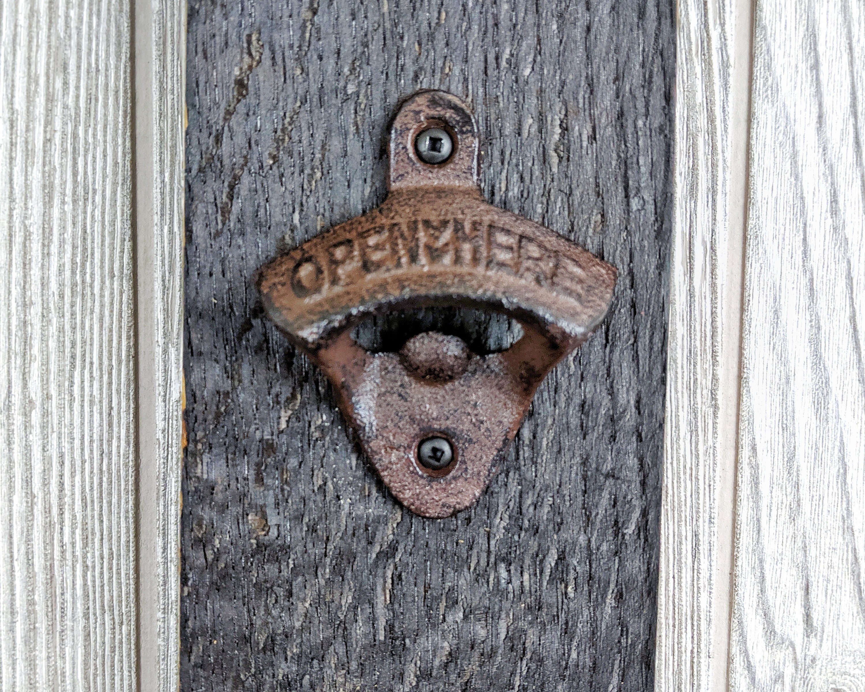 Whiskey Barrel Stave Wall Mount Bottle Opener Wall Mounted Etsy