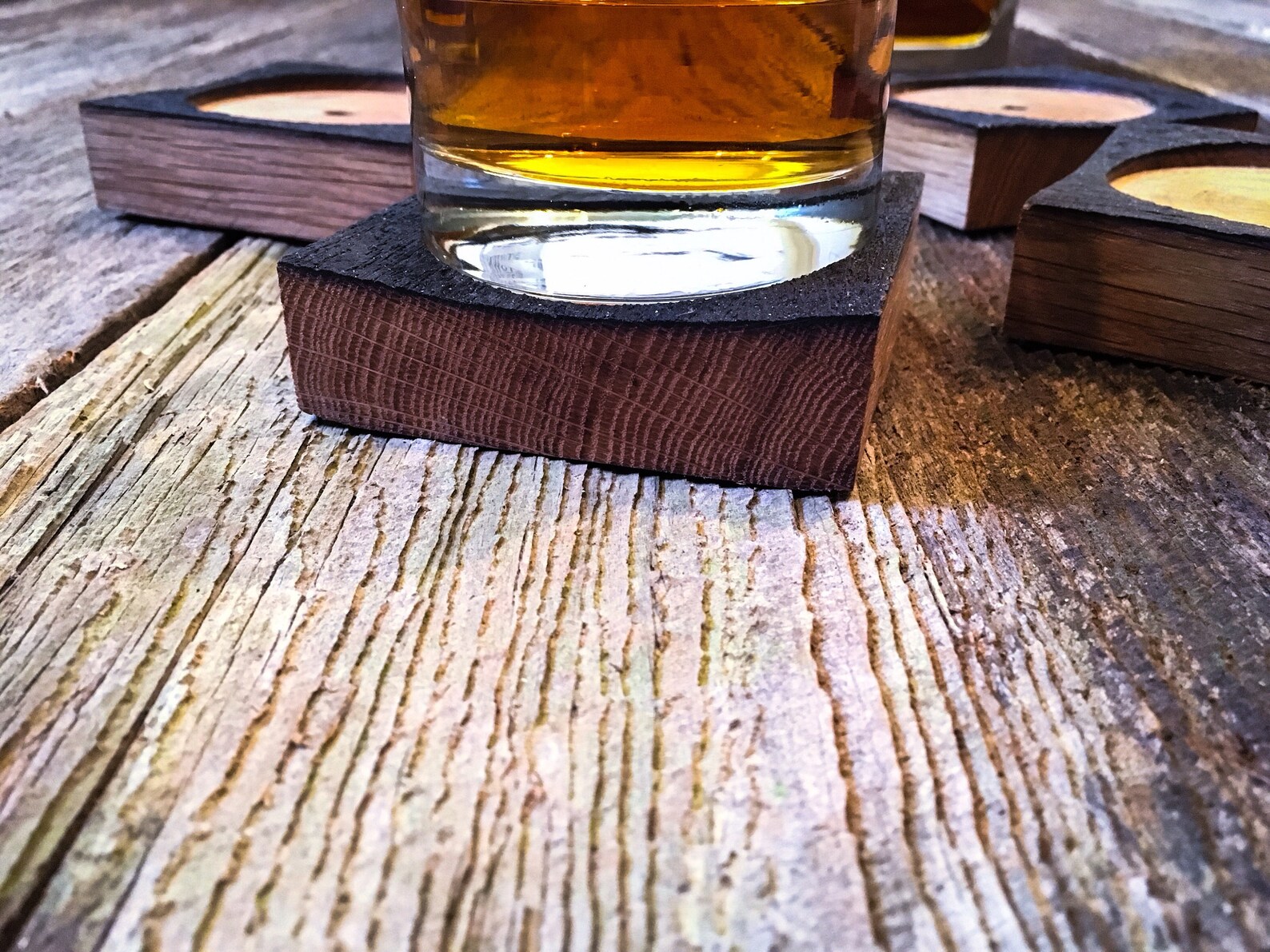 Bourbon Barrel Gifts Bourbon Barrel Stave Wood Coaster Set Etsy