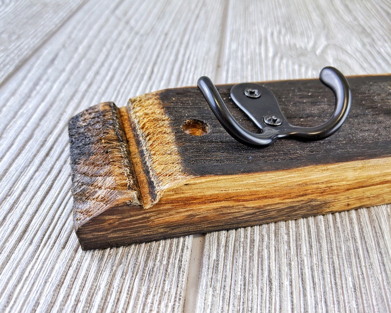 Whiskey Barrel Wall Key Holder Key Hooks Made From Whiskey Etsy