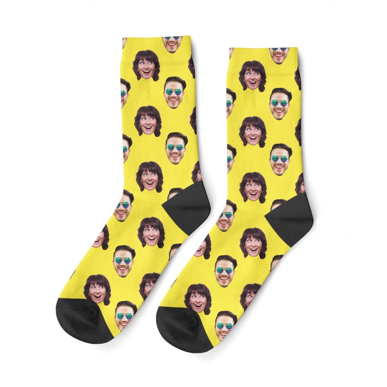 Custom Face Socks Two Face Socks Personalized Socks Couple Etsy