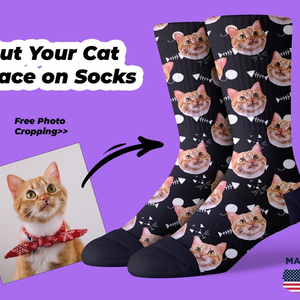 Cat Socks Etsy