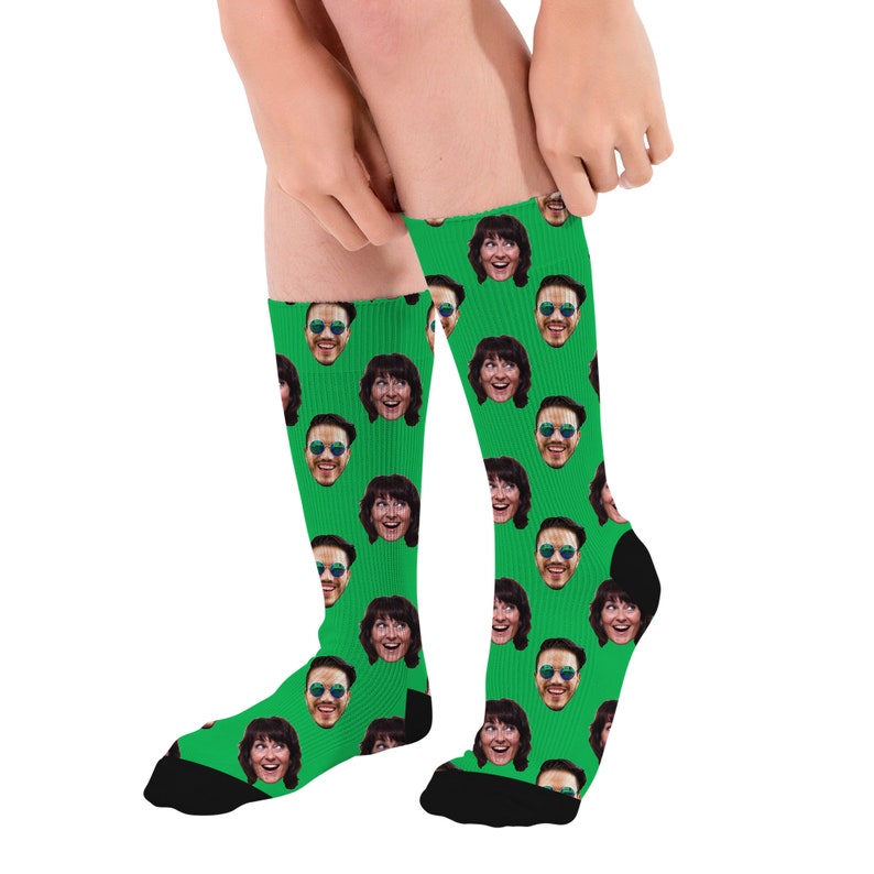 Custom Face Socks Two Face Socks Personalized Socks Couple Etsy