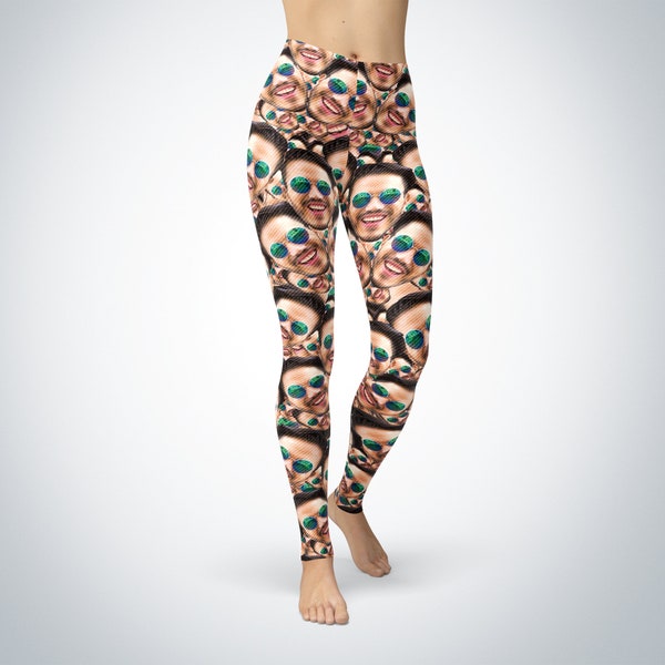 Geschenk für Sie - Personalisierte Leggings mit Gesichtern - Personalisierte Leggings mit Gesichtern - Einzigartige Personalisierte Hose - Lege dein Gesicht auf Leggings - Lustige Überraschung