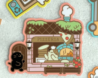 Kitty's Pizzeria Weatherproof Vinyl Sticker