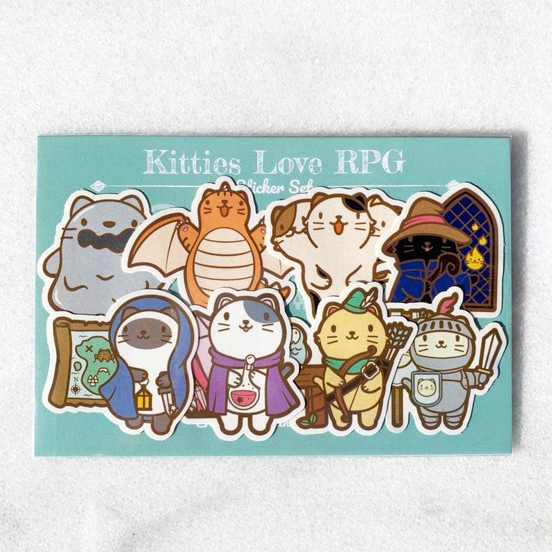 Kitties Love RPG Sticker Pack