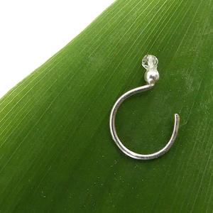 Tiny ear huggies | open hoop earring | huggie hoops | half hoop | helix piercing | second hole | mini ear jacket | labradorite gemstone
