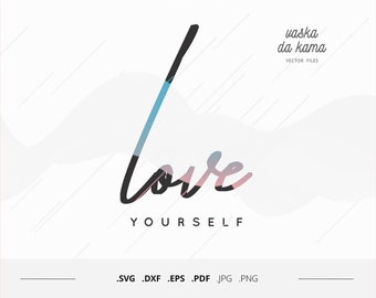 Download Love Yourself Svg Etsy PSD Mockup Templates