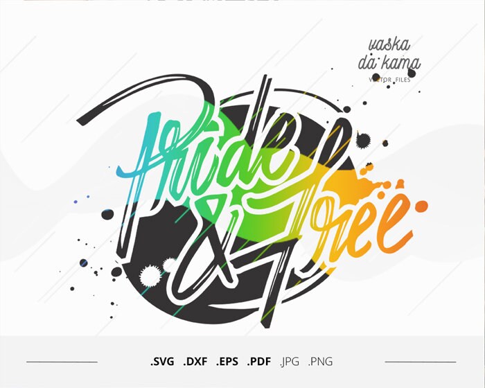 Download Pride And Free Svg Files For Transfer Iron On Rainbow Letters Etsy