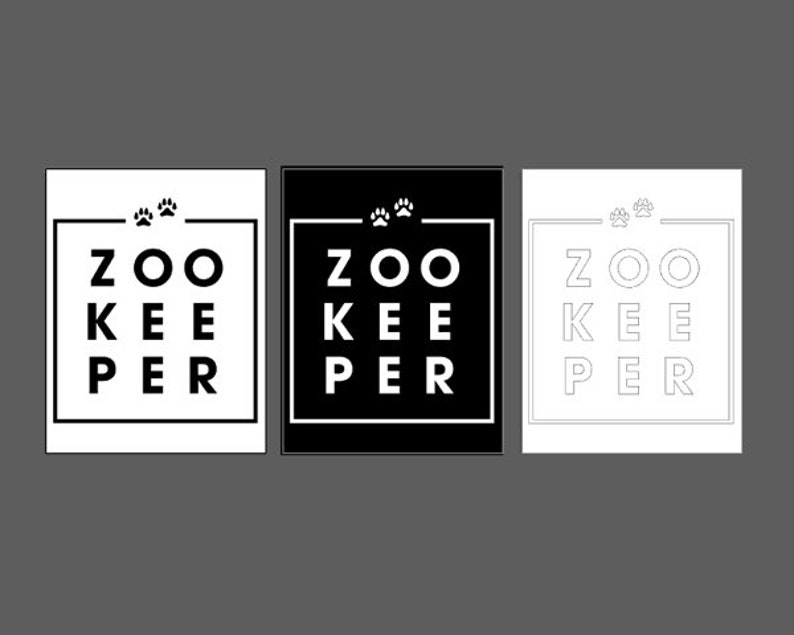 ZooKeeper slogan download for volunteers Zoo care cut files Etsy