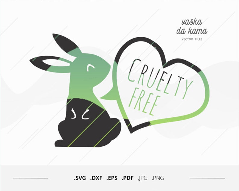 Download Cruelty-free bunny svg animal-friendly design for | Etsy