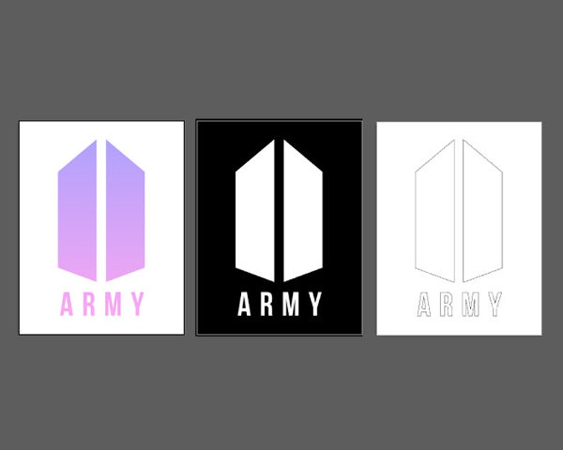 ARMY logo svg download k-pop Bangtan svg for print Army | Etsy