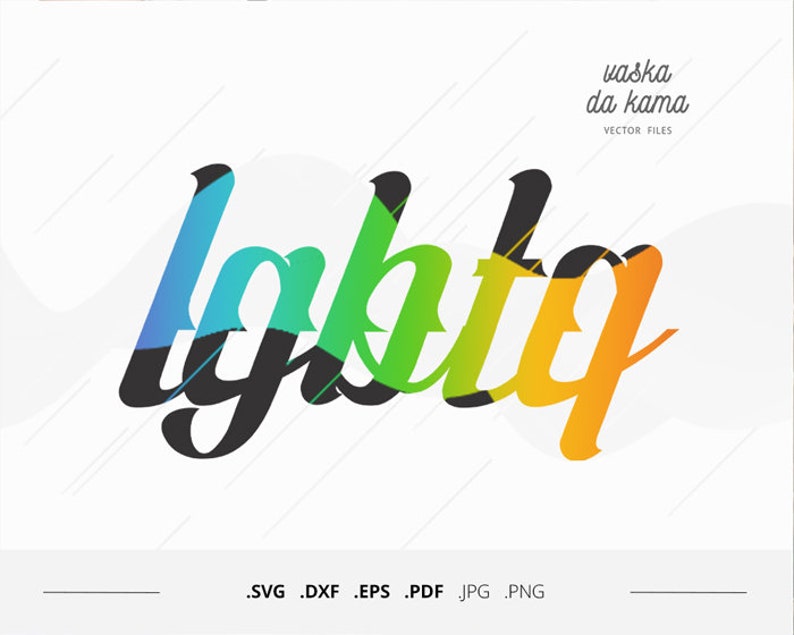 Download Lgbtq Svg With Rainbow Gradient Lesbian Svg Gay Pride Svg Etsy