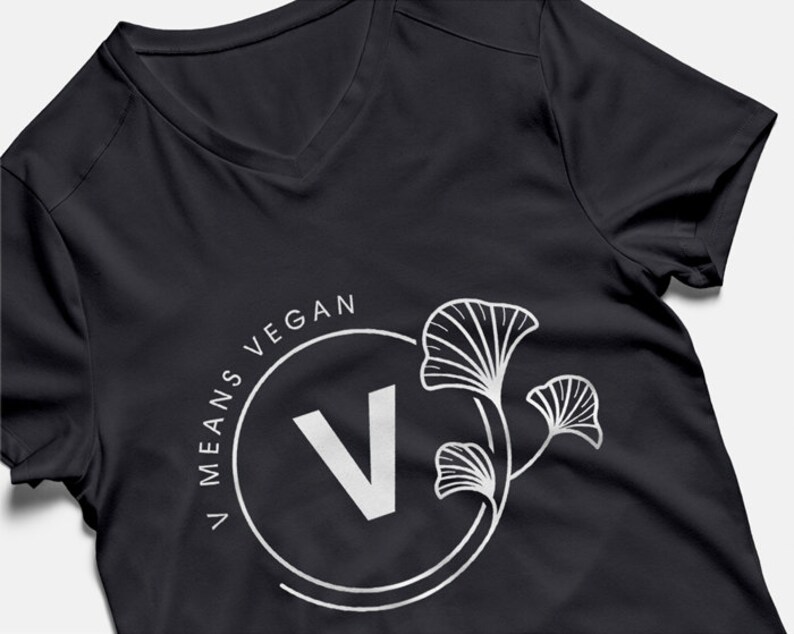 V means Vegan svg animalfriendly vector design svg Etsy