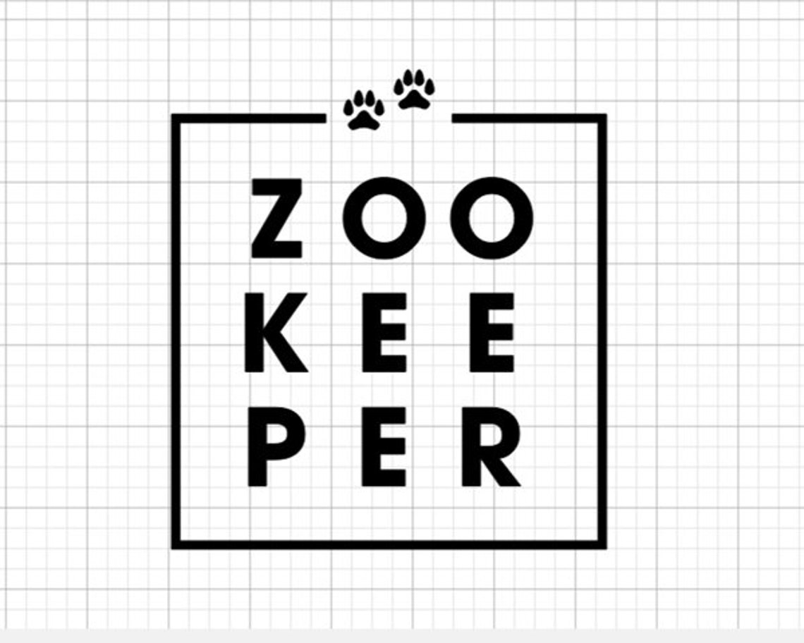 ZooKeeper slogan download for volunteers Zoo care cut files Etsy