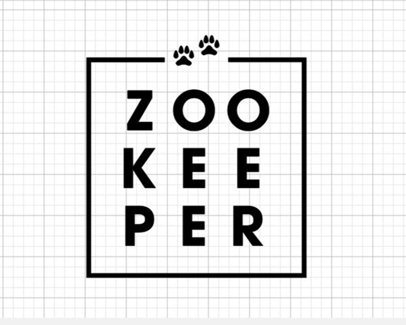ZooKeeper slogan download for volunteers Zoo care cut files Etsy