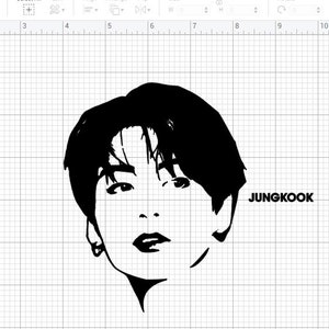 Jungkook svg cuttable design download BTS svg embroidery | Etsy