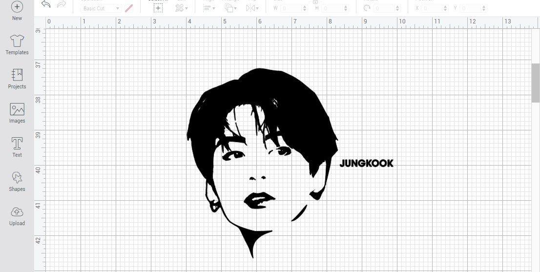 Jungkook svg cuttable design download BTS svg embroidery | Etsy