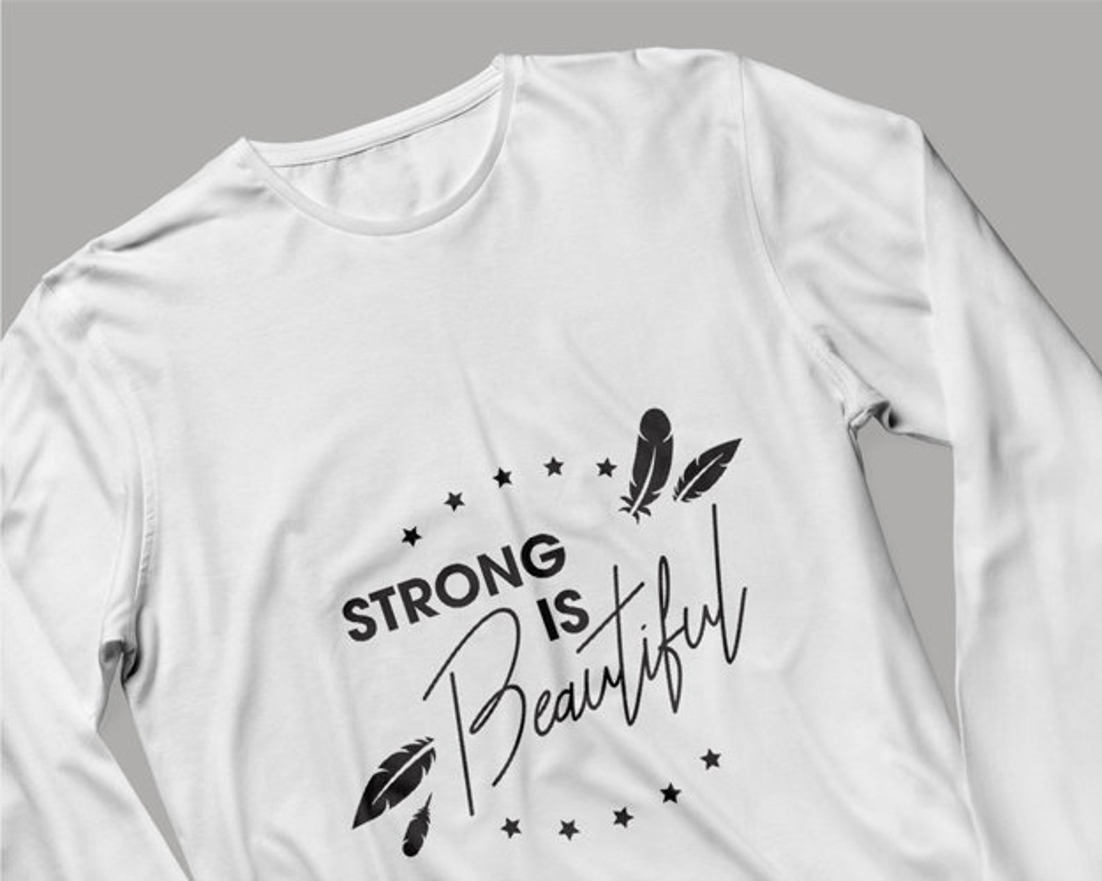 Download Strong is beautiful svg for her Workout t-shirt template ...