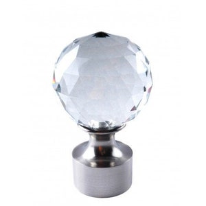 Acrylic Beveled Curtain Rod Finial