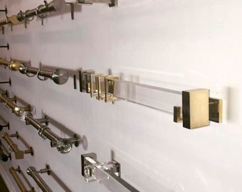 Lucite Rectangluar Curtain Rod Custom Options