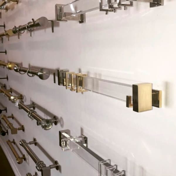 Lucite Rectangluar Curtain Rod Custom Options