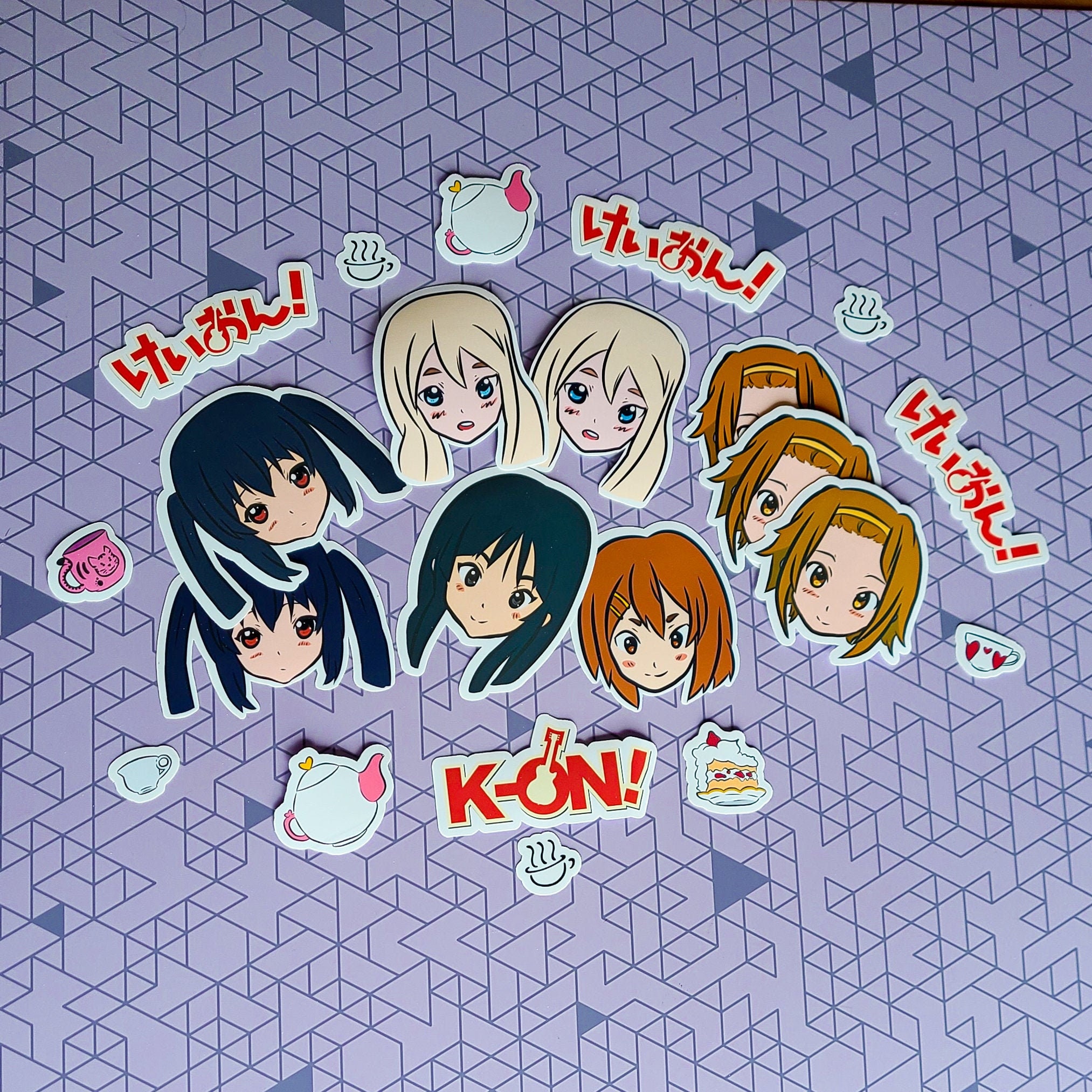 Japanese Anime K-ON Yui's 3 Pieces Sticker Set Manga 