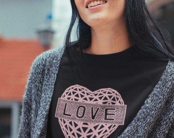 Love Block Print Unisex Sweatshirt, Valentine's Day Gift
