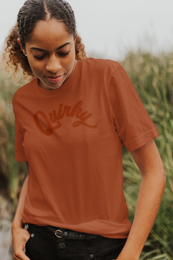 Quirky Tshirt Womens Burnt Orange Graphic Tee Aesthetic - Etsy