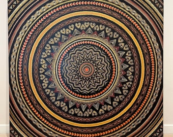 Original Acrylic Painting-'Balance', Mandala dot painting, original art, wall art, home decor