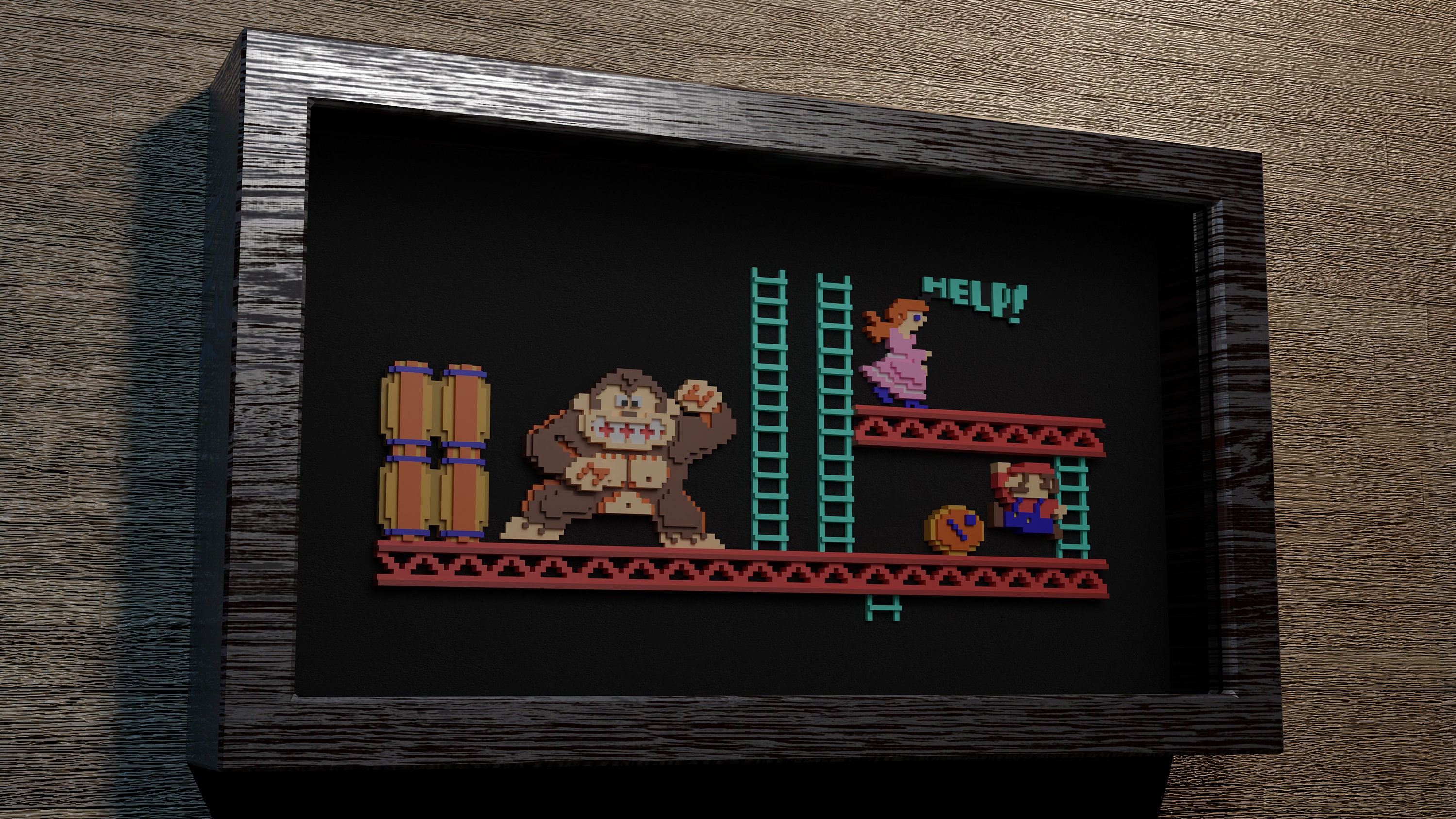 Donkey Kong Arcade STL Model - Diorama