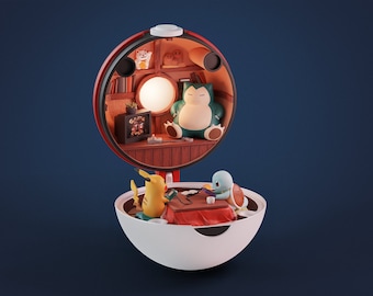 Inside the Pokeball Diorama 3d Print STL Download